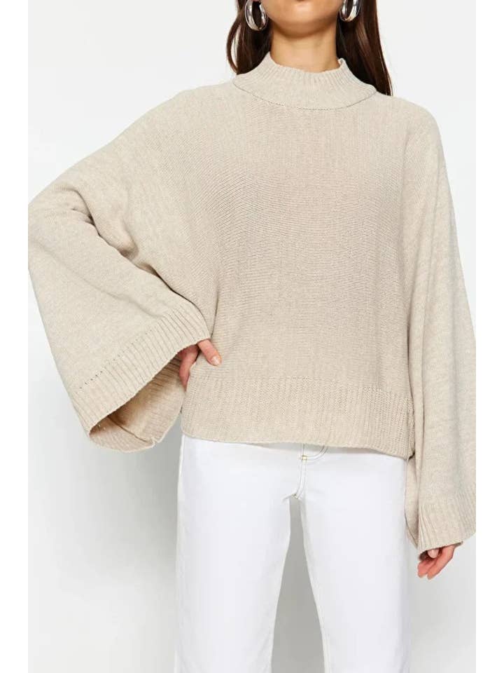 Hoxton Gal – Pulôver - Mulher por atacado – Camisola de Malha com Mangas Largas e Largas1