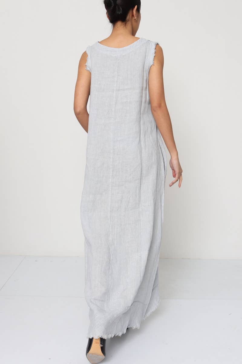 LÉA & LUC - Vendita all'ingrosso Vestito - Donna - Abiti lunghi senza maniche in lino 100% REF.431817