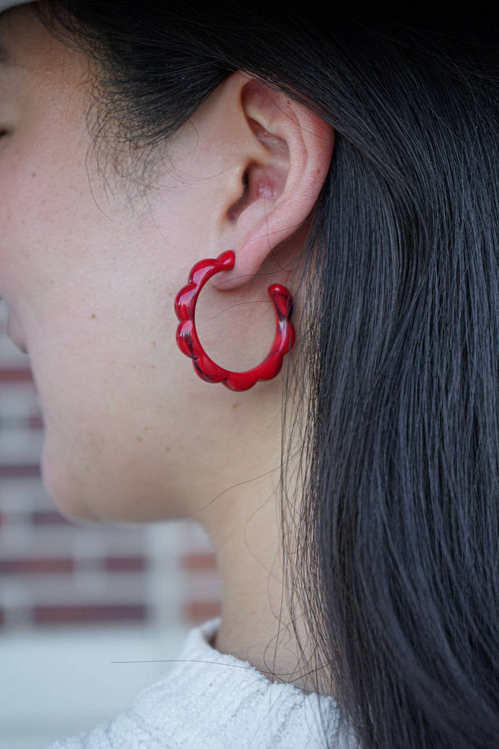 Spiffy & Splendid - Vendita all'ingrosso Orecchini a cerchio - Scarlett Hoops - Rosso Cremisi // Gioielli, Orecchini, Autunno1
