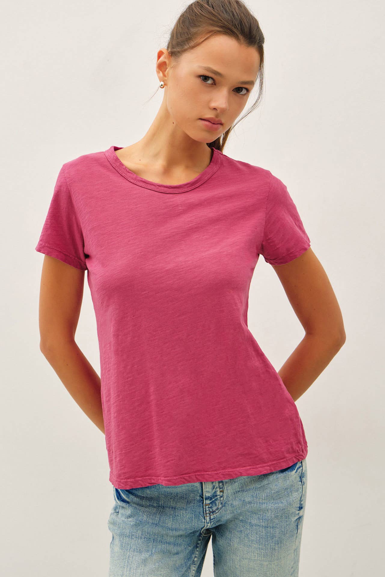Be Cool - Wholesale T-Shirt - Women's - NEW COLOR-GARMENT DYED COTTON SLUB TEE19