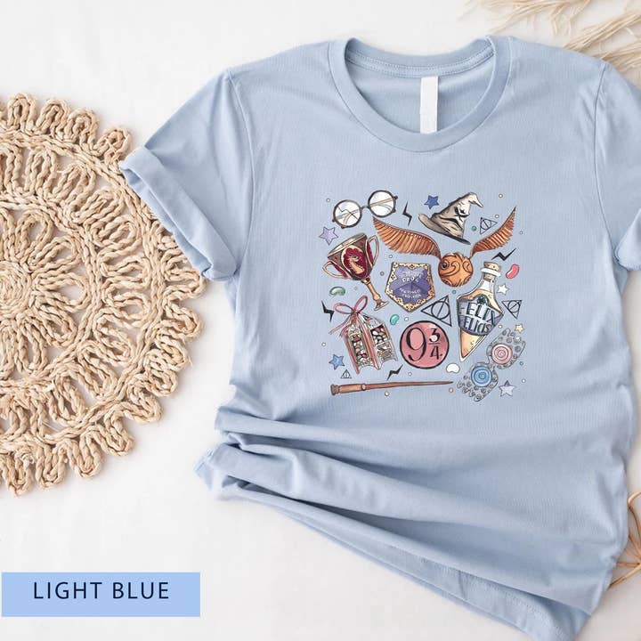 TheKingShirt - Wholesale Graphic Sweatshirt - Women's - Magical HP Wizard Lover Shirt - Bookworm Gift0