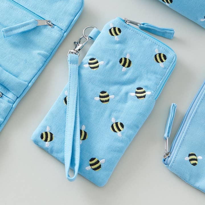 Bee Brillenetui, Blau für den Großhandel von Just Trade UK