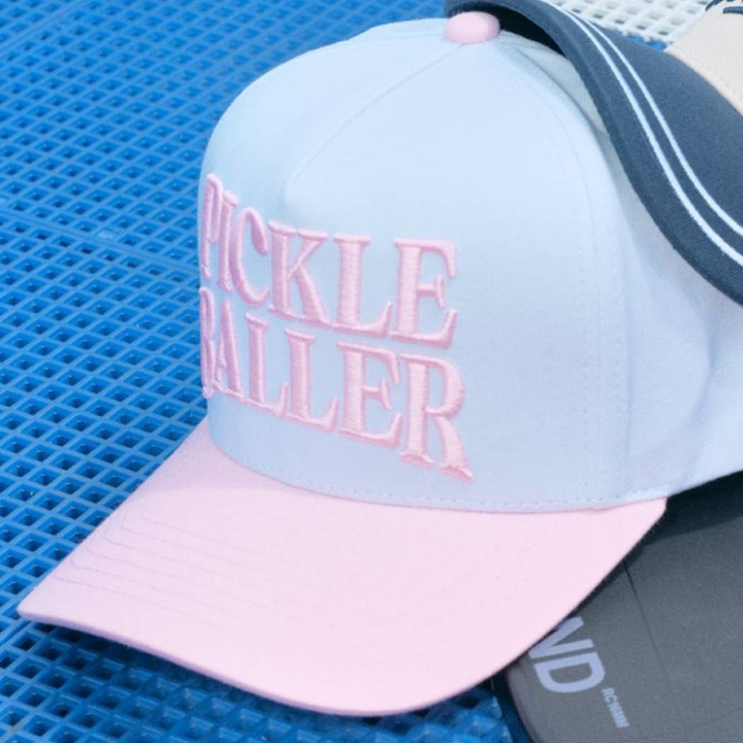 Fashion City - Wholesale Trucker Hat - Unisex - PICKLE BALLER 3D Letter Embroidery Two-Tone Trucker Hat7