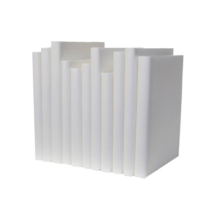 Decorative White Book Bundle - Snowfall Oversized Wrapped for wholesale by Booth & Williams