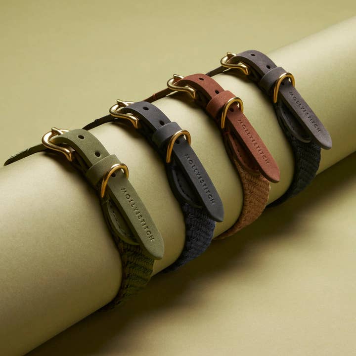 Molly and Stitch - Wholesale Pet Collar - Dog - Patagonia Dog Collar - Moss3