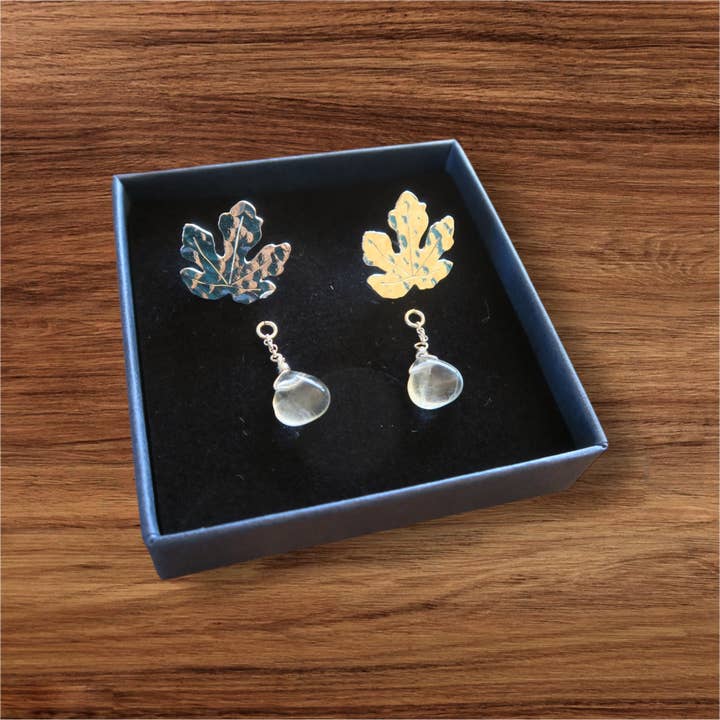 Hirondelle Bijoux - Wholesale Dangle Earrings - Fig leaf earrings4