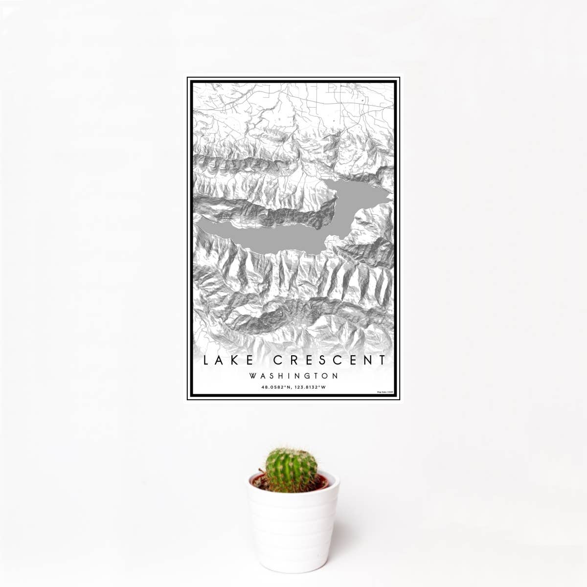 JACE.design - Wholesale Art Print - Lake Crescent WA Map Print Classic0