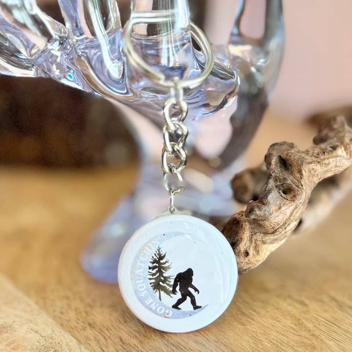 Gone Squatchin' 1.5" Keychain for wholesale by HandCrofted