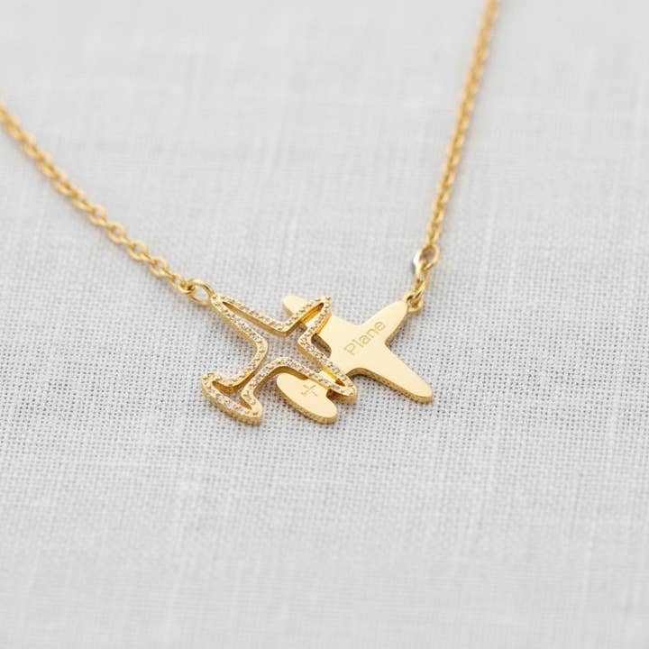 Collier Pendentif Avion en Titane pour la vente par scentll jewelry