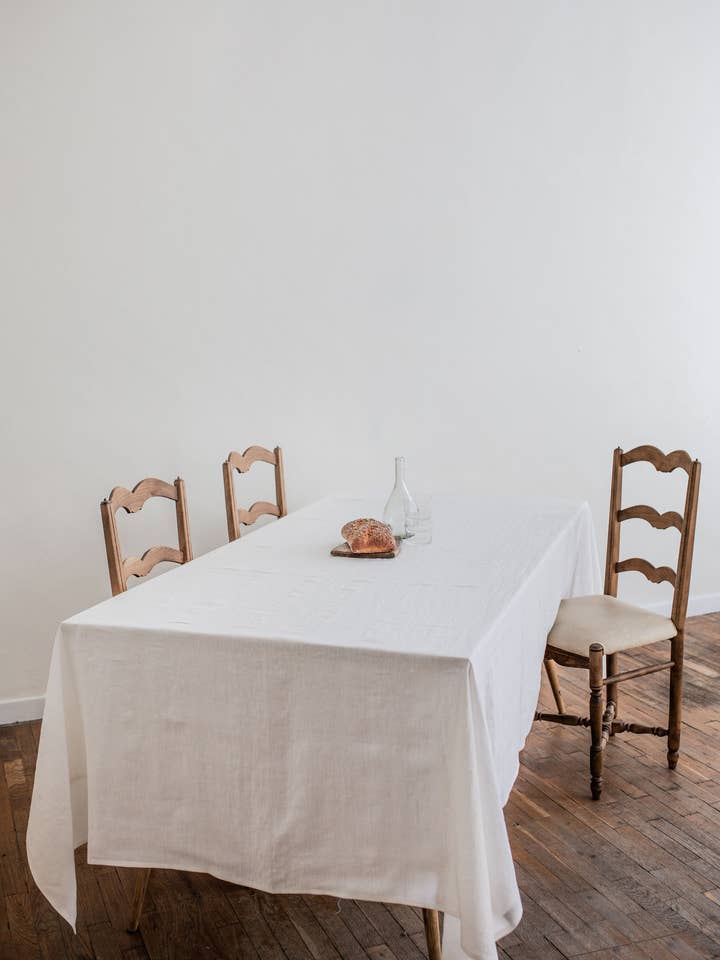 Linen tablecloth in Cream for wholesale by AmourLinen