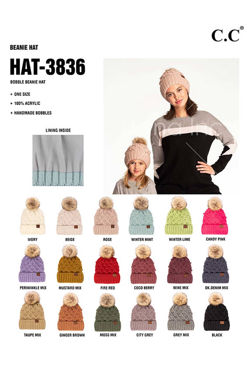 Hana – Engroshandel Beanie - Dame – C.C Bobble Beanie Hat20