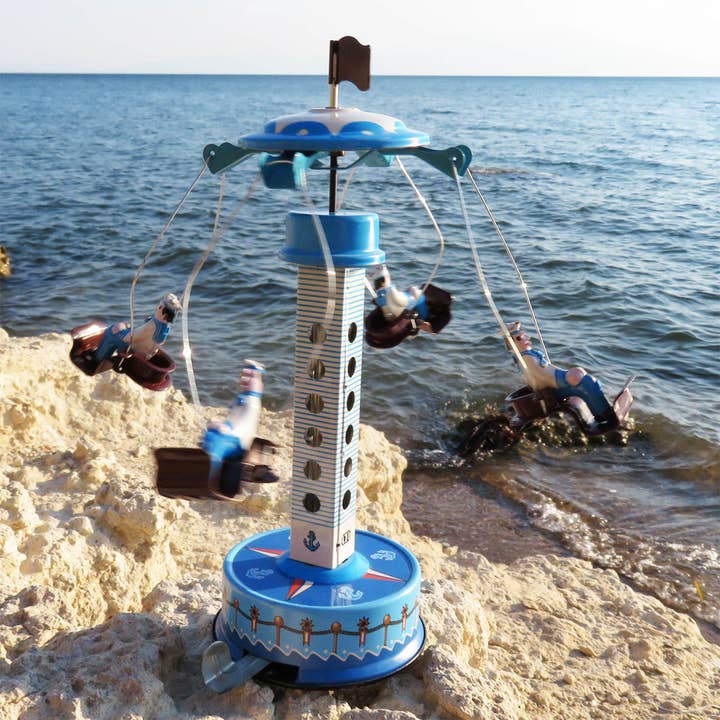 Tribal Trade GmbH - Wholesale Classic Toy - Kids - Tin toy carousel with sailor carousel7