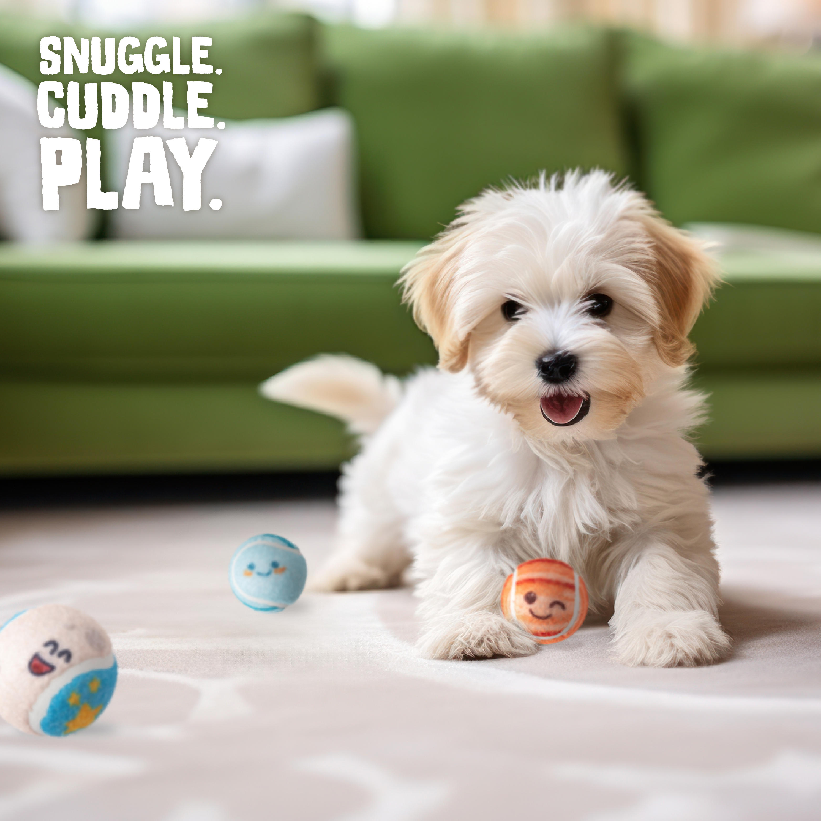 SnugArooz - Vente Jouet couineur – chien - Balles de tennis couinantes Deep Space 3pk7