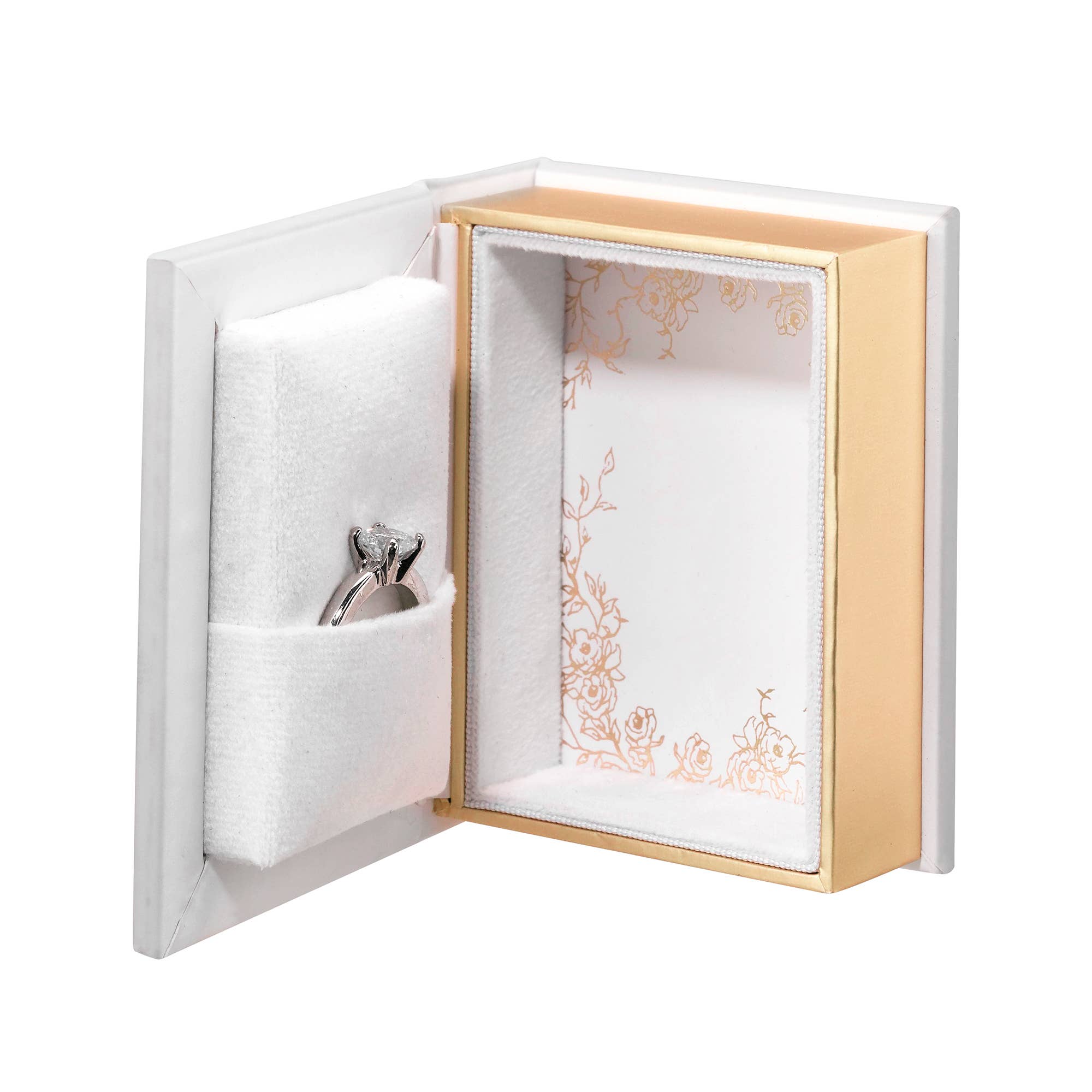 Branco Caixa Para Aliança em Forma de Livro Lillian Rose para venda a revendedores na Faire3
