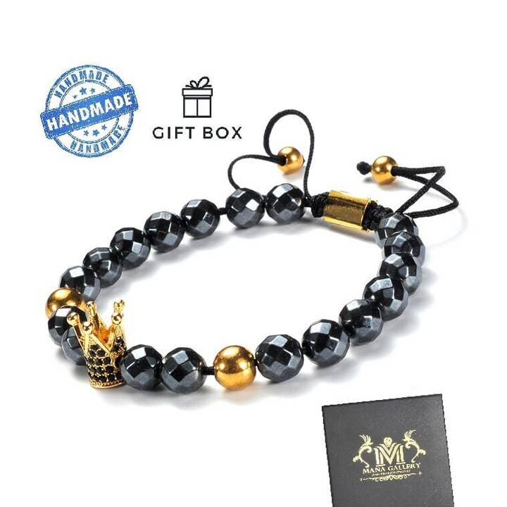 Hematite Bracelet for Man, Men's Bracelet, Bracelet for Boys for wholesale by Mana Gallery