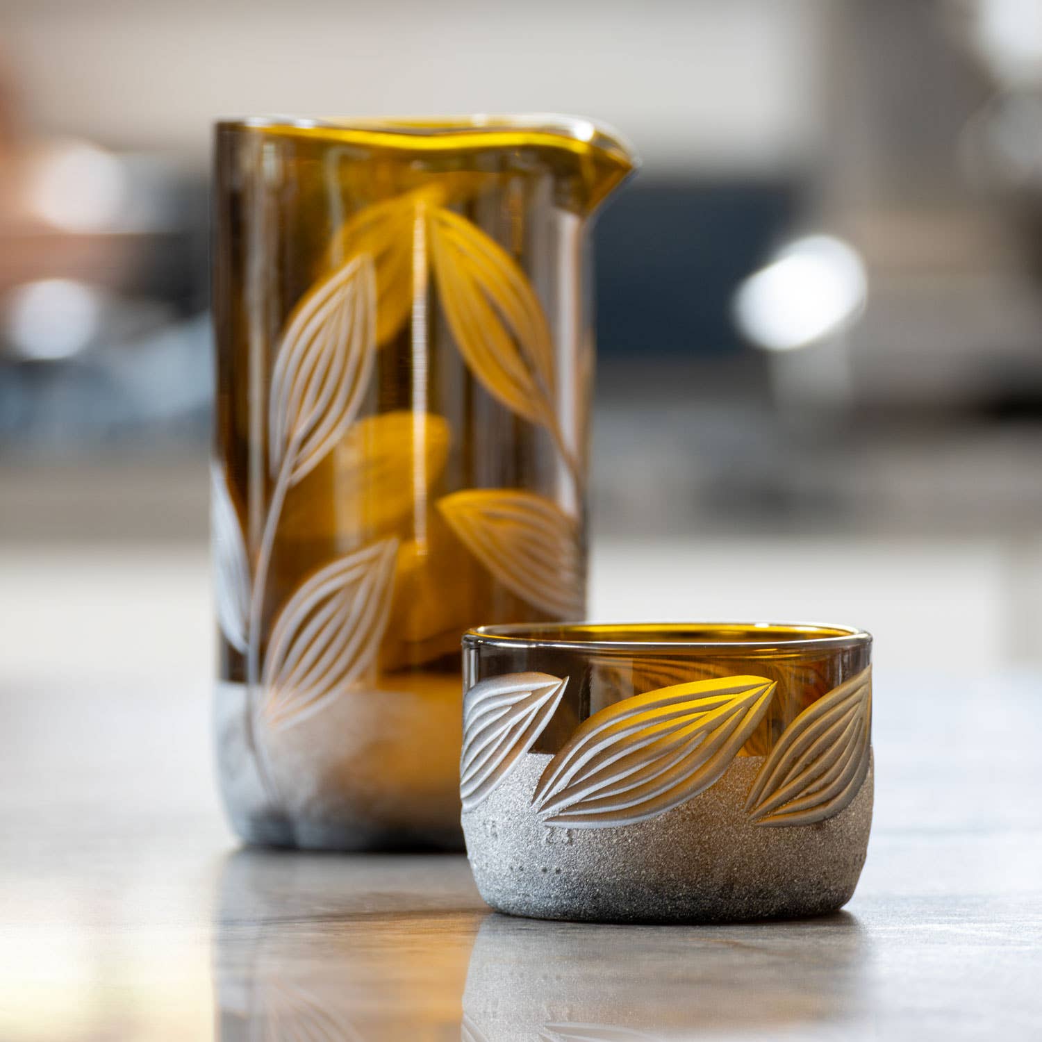 Rolf Glass – Jarro por atacado – Jarro de 13oz e Mini Sipper de 2” Twice Around Citrus Garden8