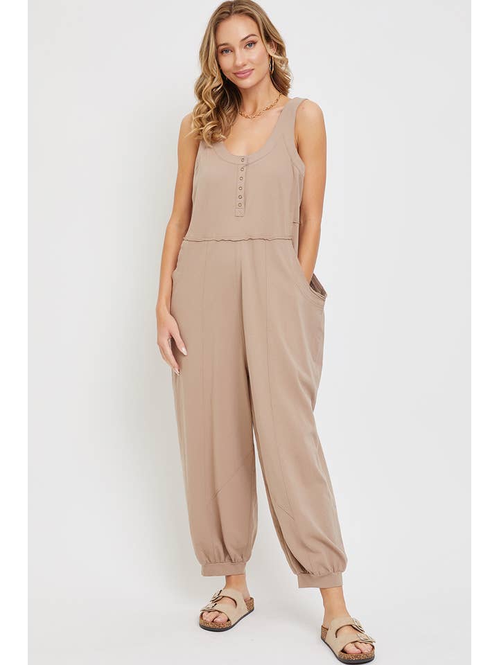 Sweet Lovely by Jen - Wholesale Jumpsuit - Women's - COTTON WASHED SLOUCHY JUMPSUIT13