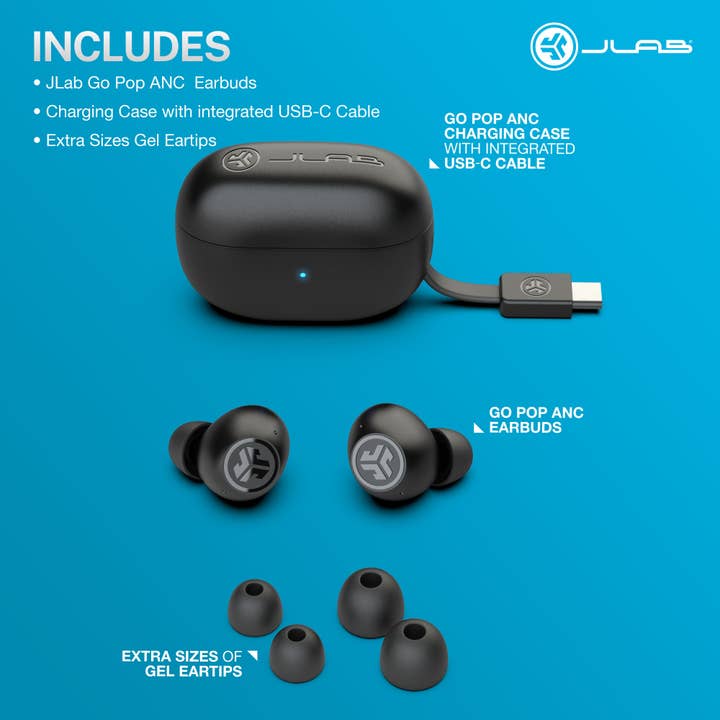 Jlab - Wholesale Headphones - JLab Go Pop Active Noise Cancelling True Wireless Earbuds5