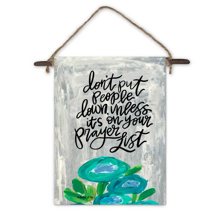 Prayer List Mini Wall Hanging for wholesale by Baxter & Me