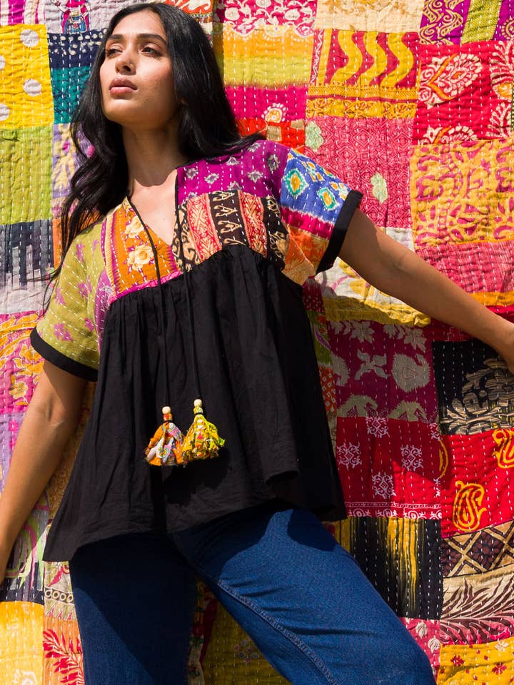 Sevya Handmade - Wholesale Tunic - Women's - Cotton Kantha Tunic Top