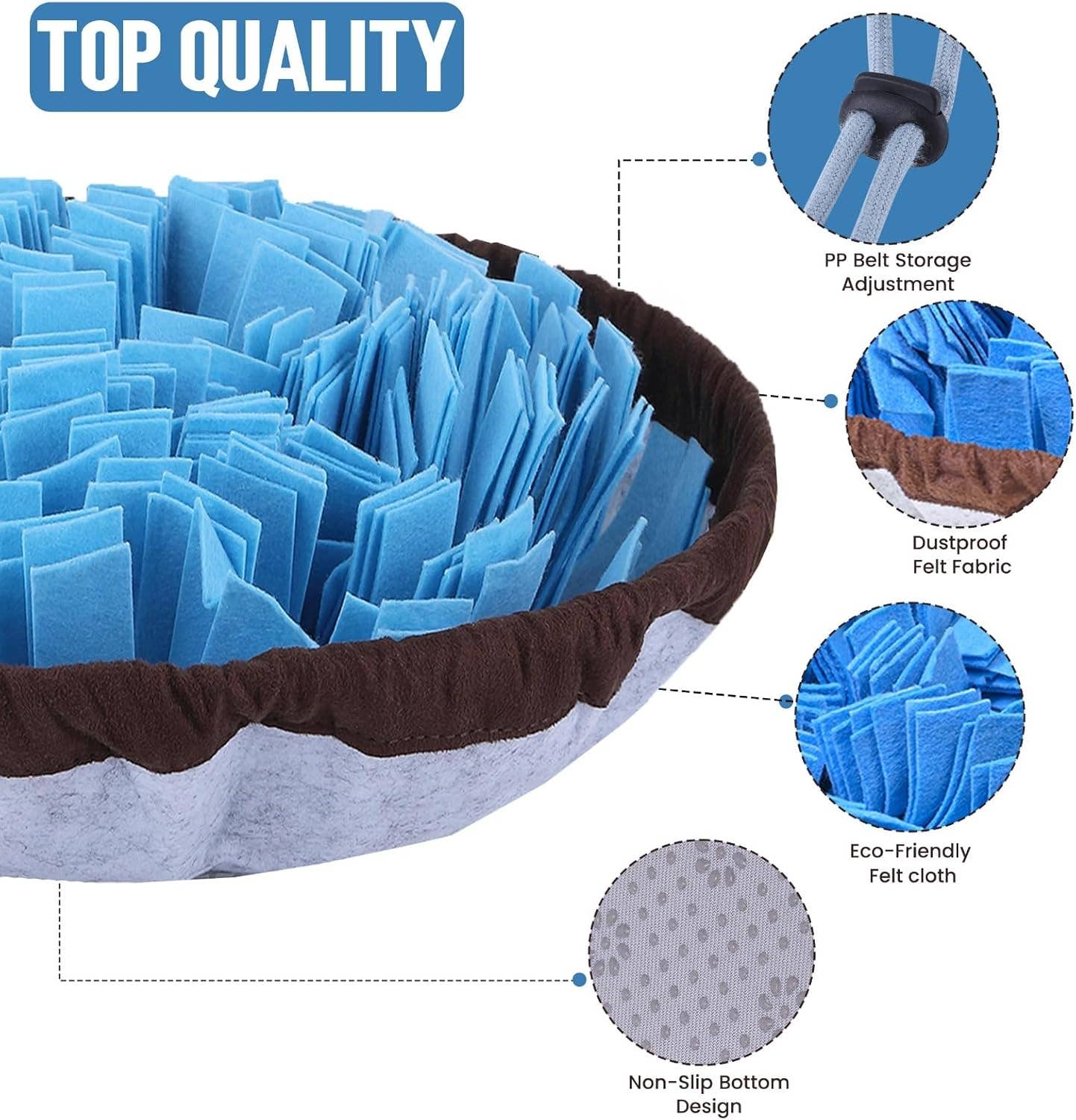 VIGOR - Vente Tapis de gamelle – chien - Jouet interactif ajustable pour puzzle pour grandes et petites races3