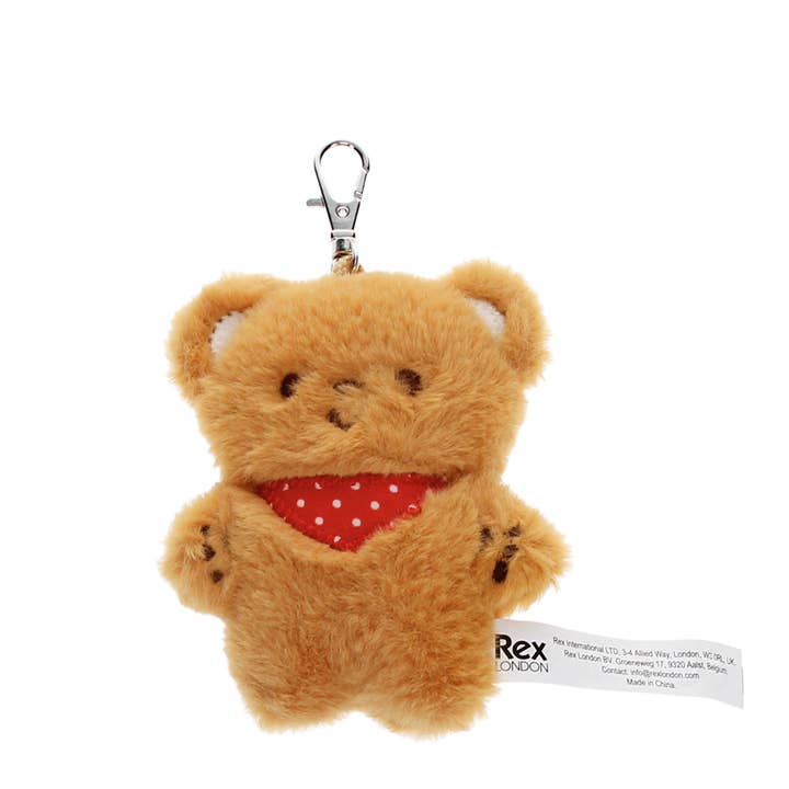 Rex B2B - UK – wholesale Keychain – Women's – Fluffy keyring bag charm - Teddy bear1