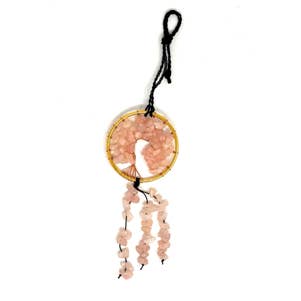 Gemstone Dreamcatchers Mini for Car-Rose Quartz for wholesale by Now N Zen