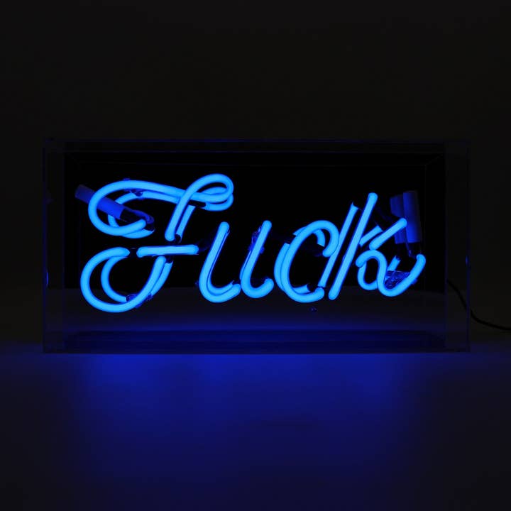 'Fuck' Glass Neon Sign for wholesale by Locomocean