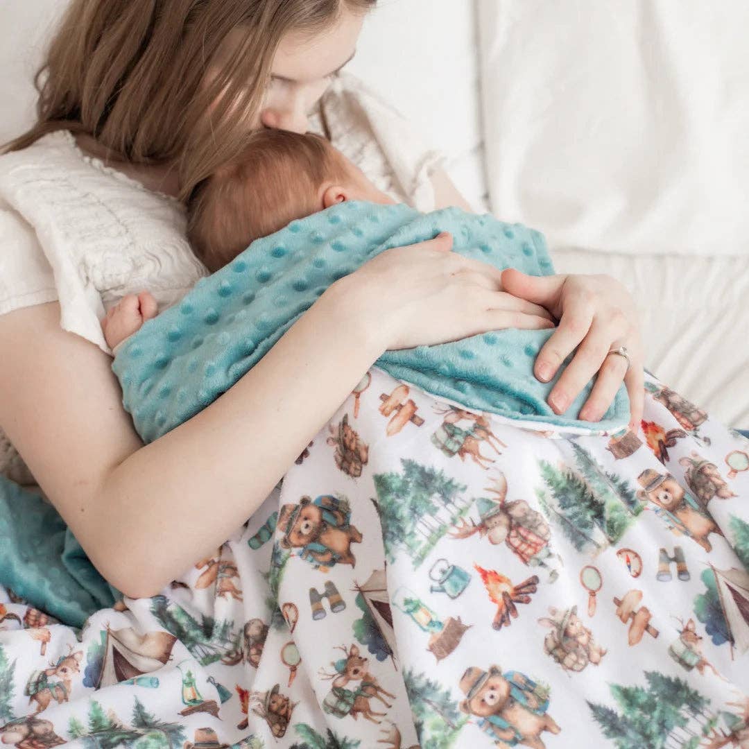 Honey Lemonade- Minky Baby Blankets and Gifts - Wholesale Bedding Blanket - Kids & Baby - Baby & Toddler Minky Blanket - Let's Go Camping4