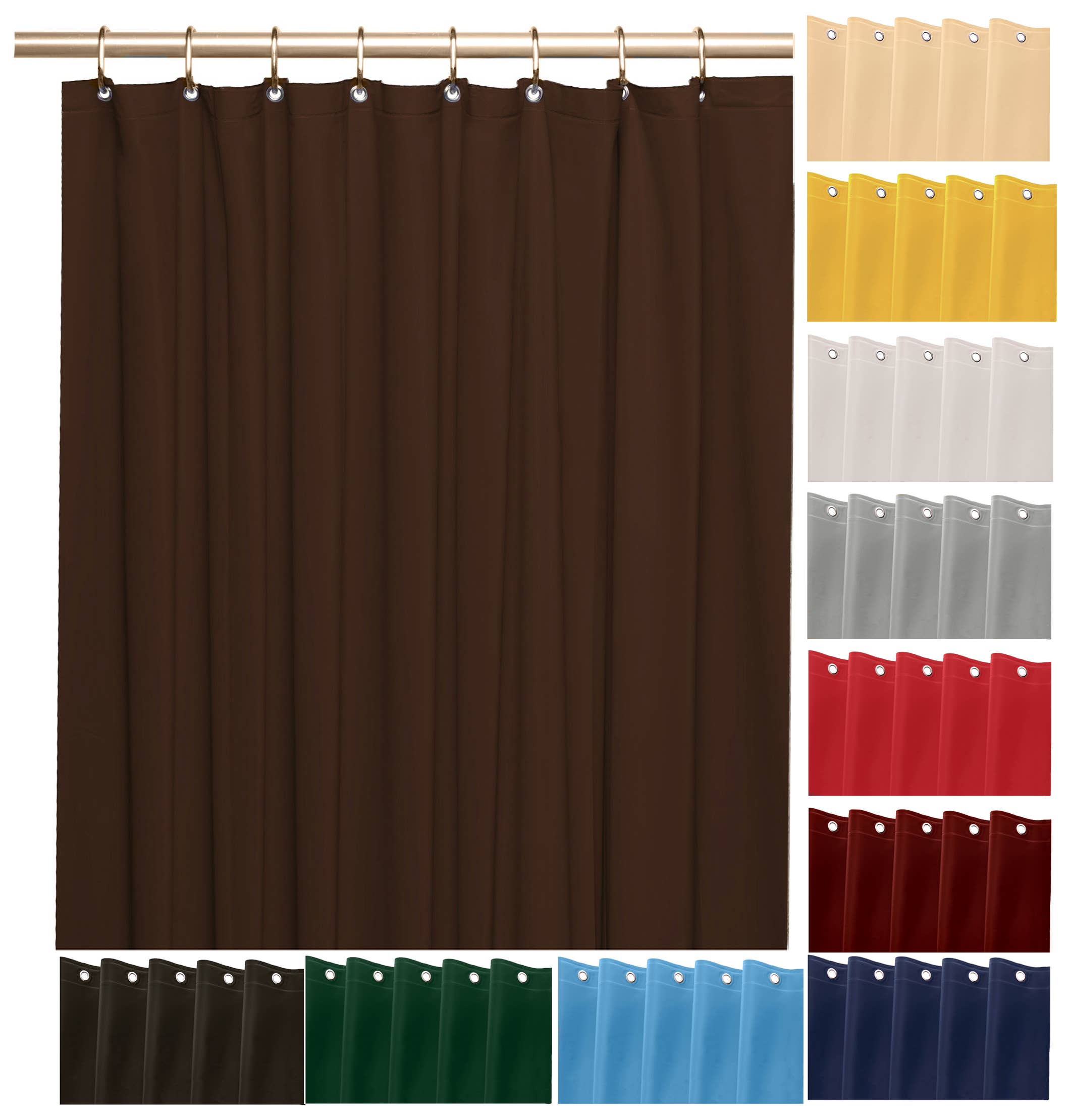 YafeMarte - Venta al por mayor Cortinas de ducha - Forro de cortina de ducha pesado con 3 imanes, peso de 70 x 72 pulgadas7