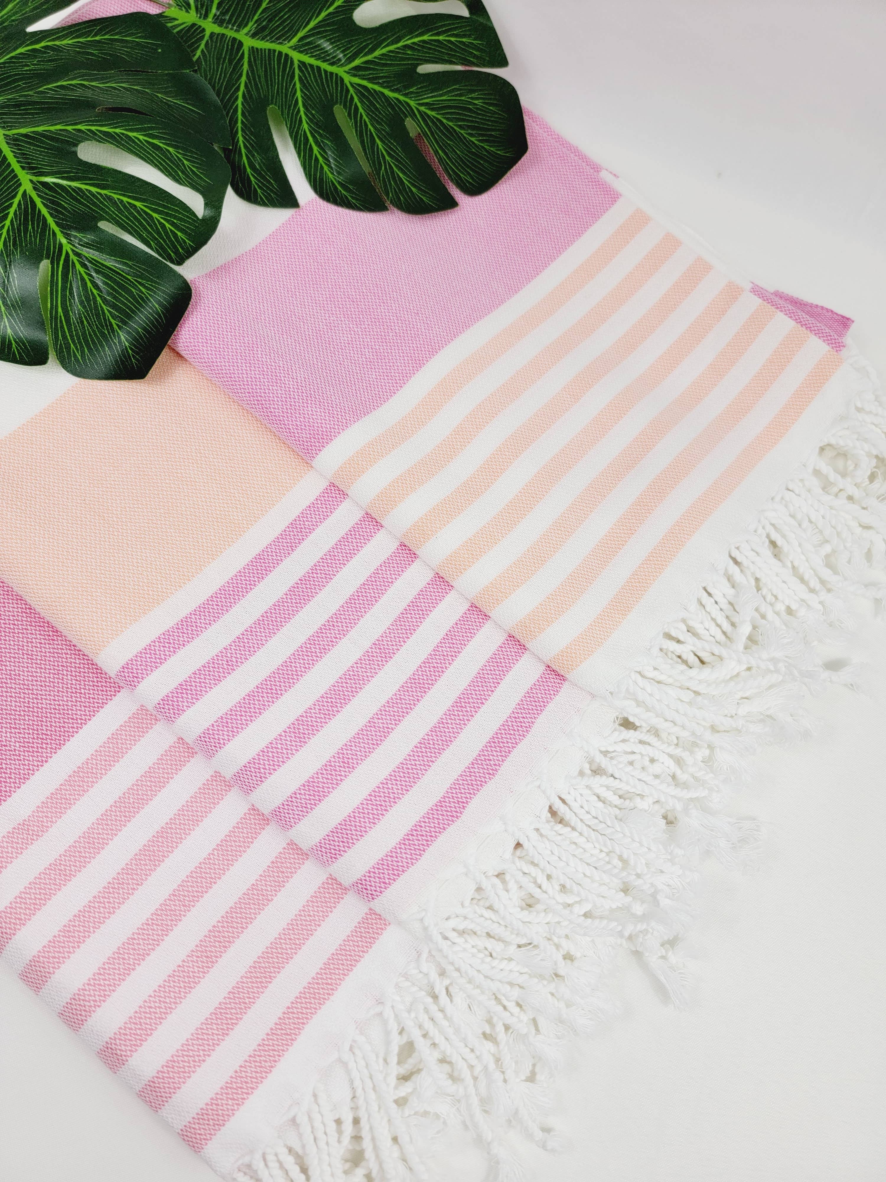 EBRU Home - Wholesale Beach Towel - 10 Beach Towel set, Assorted sand free Towel, Cabana Stripe18