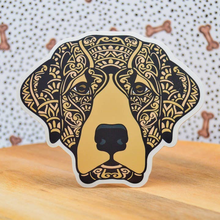 Yellow Lab Waterproof Sticker, Labrador Sticker, Dog Sticker for wholesale by Crafted by Chris Co.