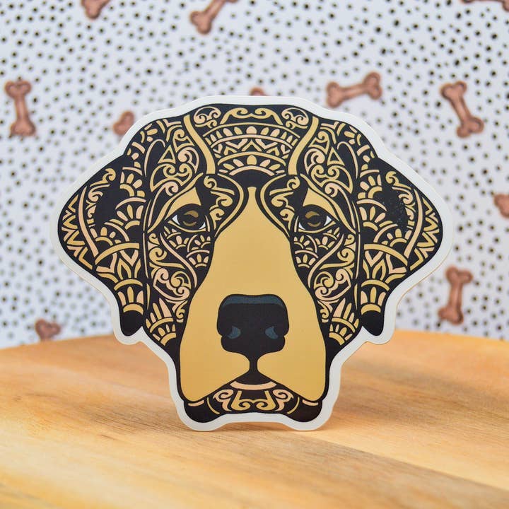Yellow Lab Waterproof Sticker, Labrador Sticker, Dog Sticker for wholesale by Crafted by Chris Co.