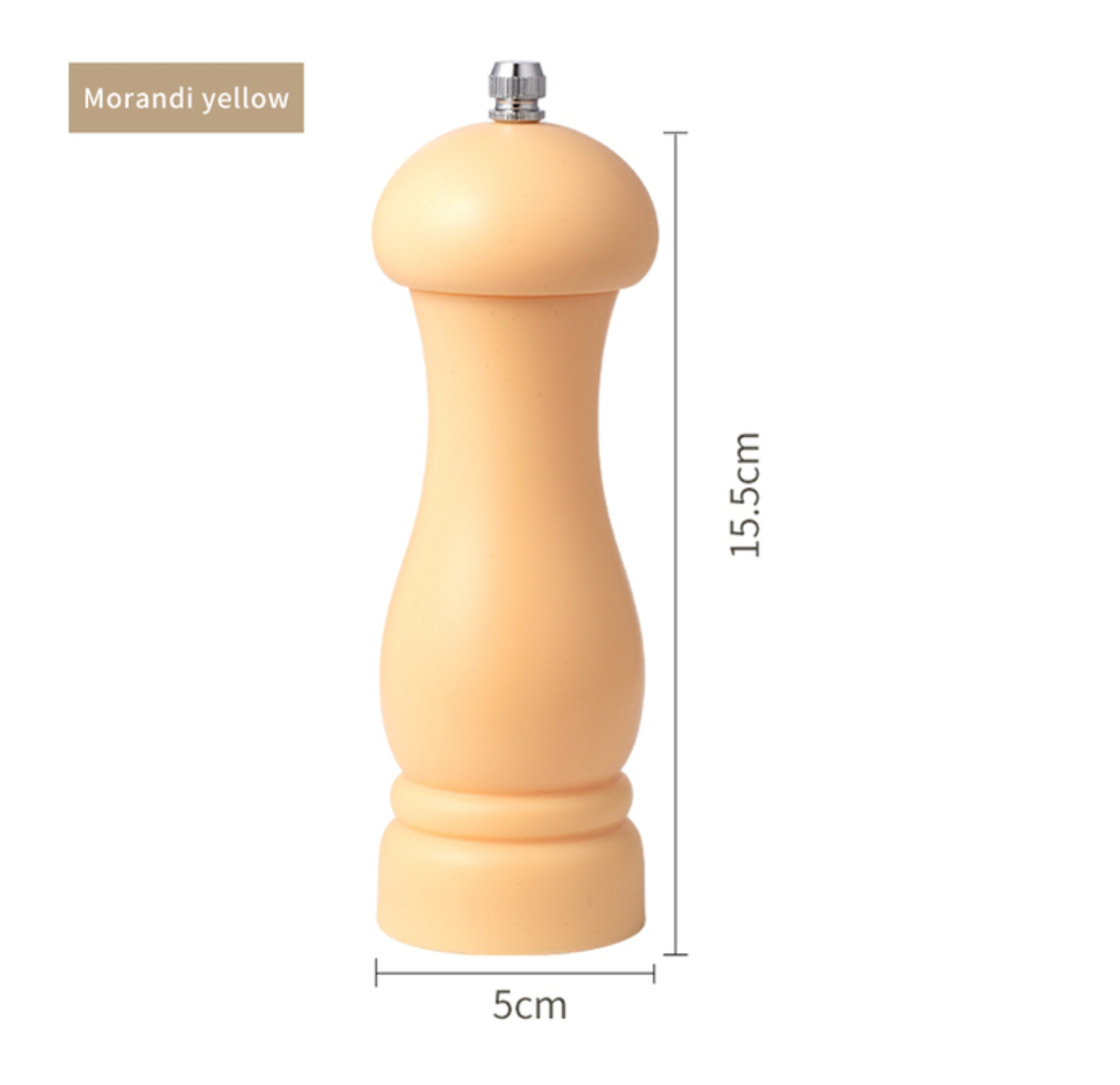 Homerely (We Cover All Import Duties) – Engroshandel Saltkværn – Genpåfyldelig salt- og peberkværn i Morandi-farver (PP-materiale)1
