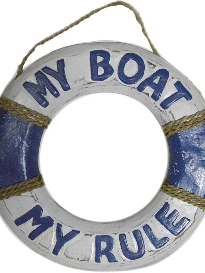 My Boat My Rules Buoy for wholesale by White Elephant