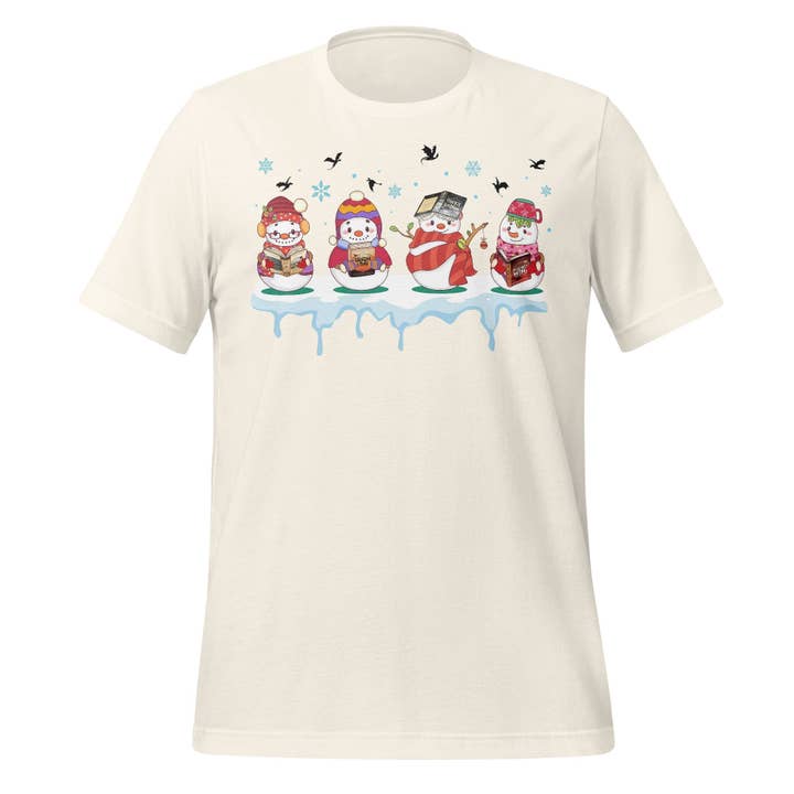 Snowmen Enjoying Books Tee for wholesale by MagicMerchEmporium