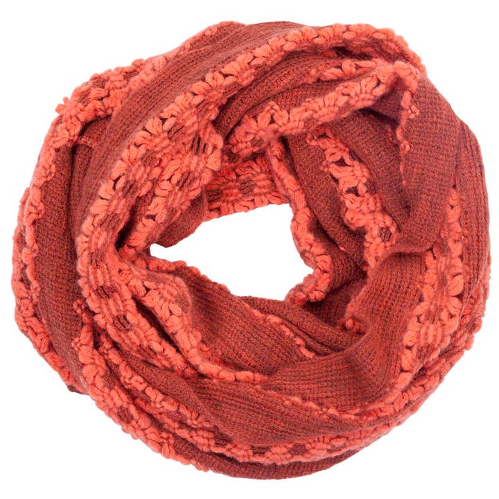 Chloe & Lex - Wholesale Scarf - Women's - Winter Flower Infinity Scarf