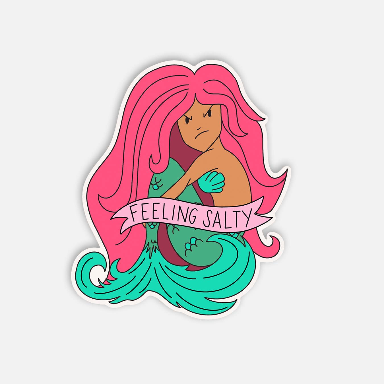 Little Lovelies Studio - Wholesale Sticker - Feeling Salty Mermaid Sticker