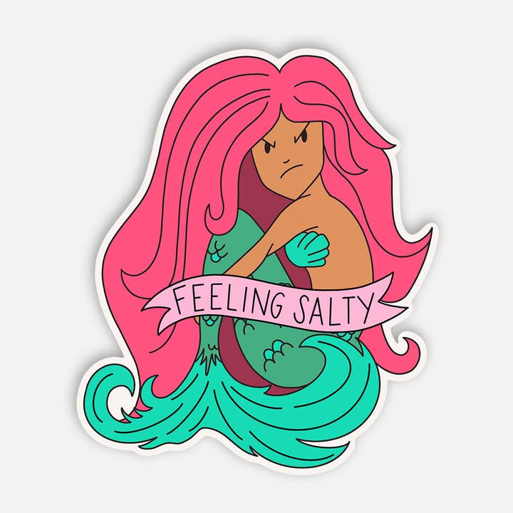 Little Lovelies Studio - Wholesale Sticker - Feeling Salty Mermaid Sticker0
