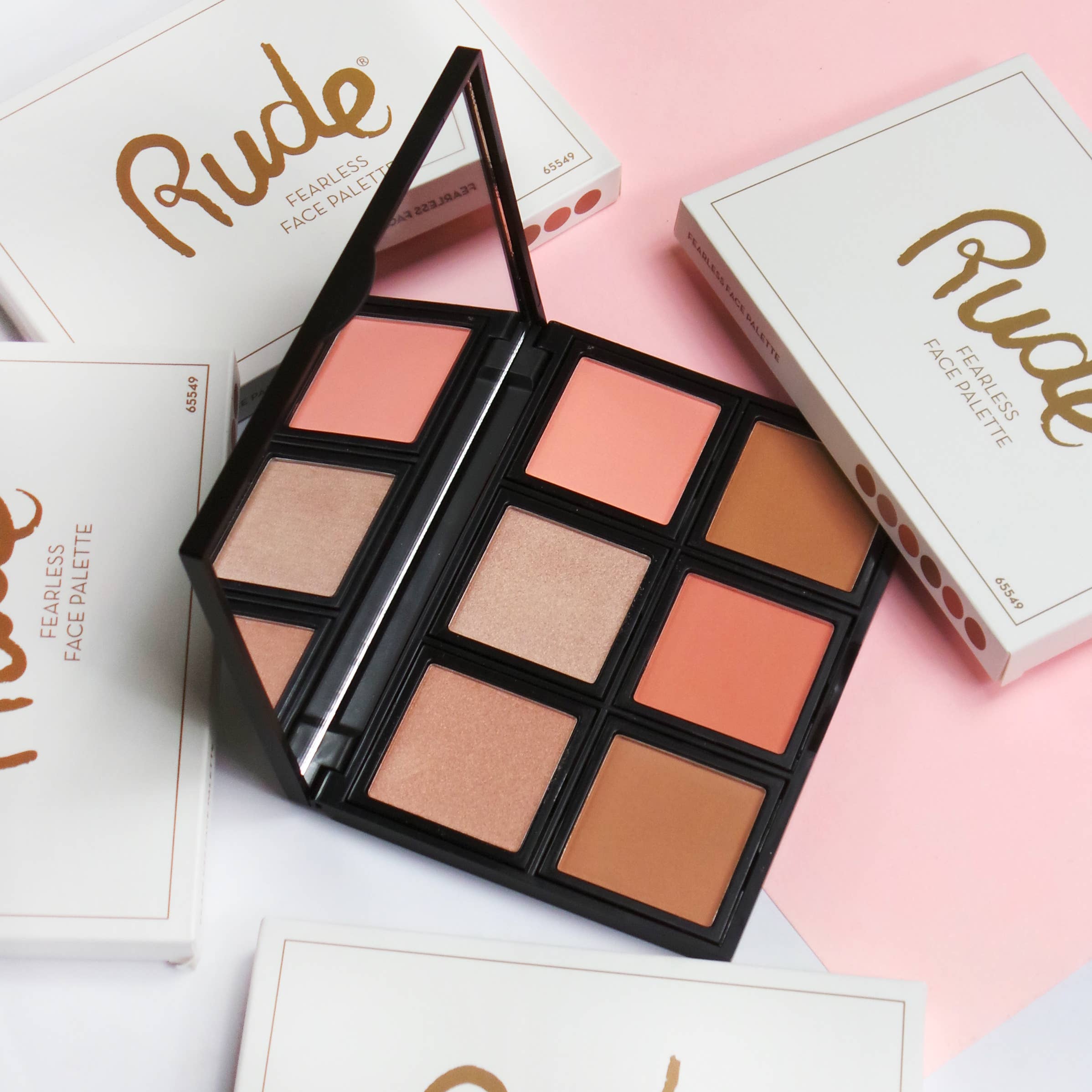 Rude Cosmetics – wholesale Face make-up palette – Fearless Face Palette1