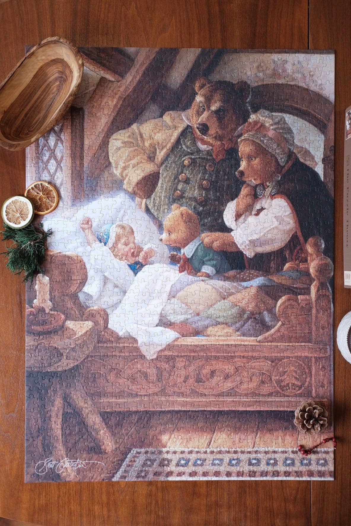 The Puzzle Theory - Wholesale Puzzel - Volwassene - Scott Gustafson Goudlokje en de Drie Beren - Puzzel van 1000 Stukjes7