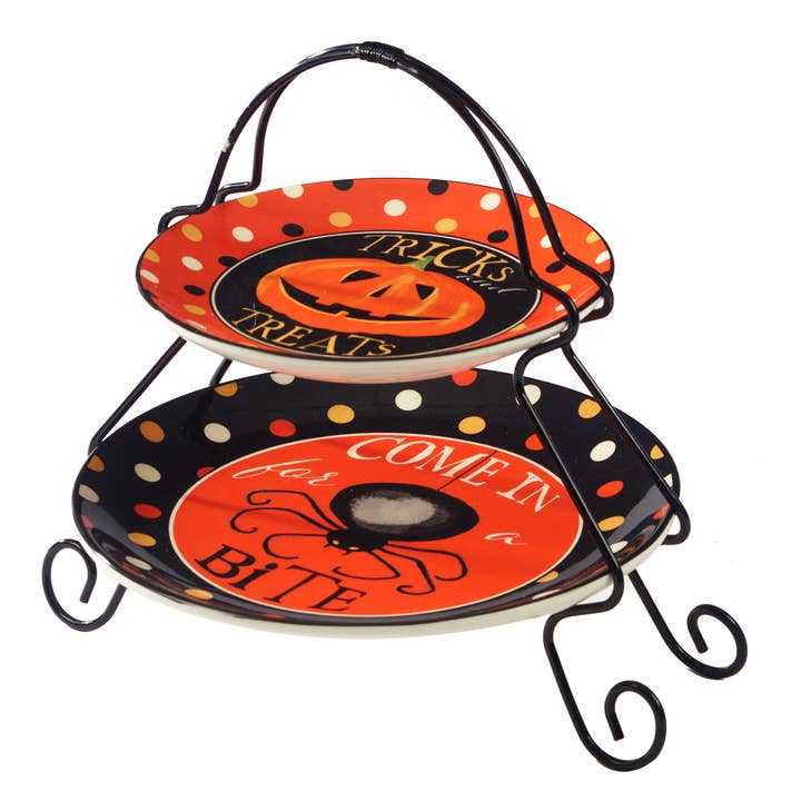 Spooky Halloween 2-Tier Server (7in and 9in plate) for wholesale by Certified International