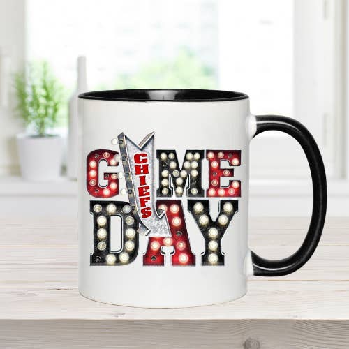 KC Chiefs Game Day Football Coffee Mug for wholesale by Dogwood Graphics & Design