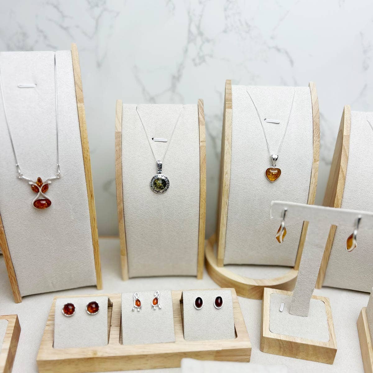 SilverAmber Jewellery - Wholesale Jewelry Set - 925 Sterling Silver & Genuine Baltic Amber Jewellery Starter Pack - SP18