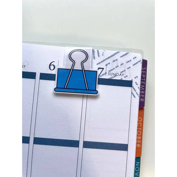 YGG Threads - Wholesale Bookmark - Blue Binder Clip Stationary | Magnetic Bookmark