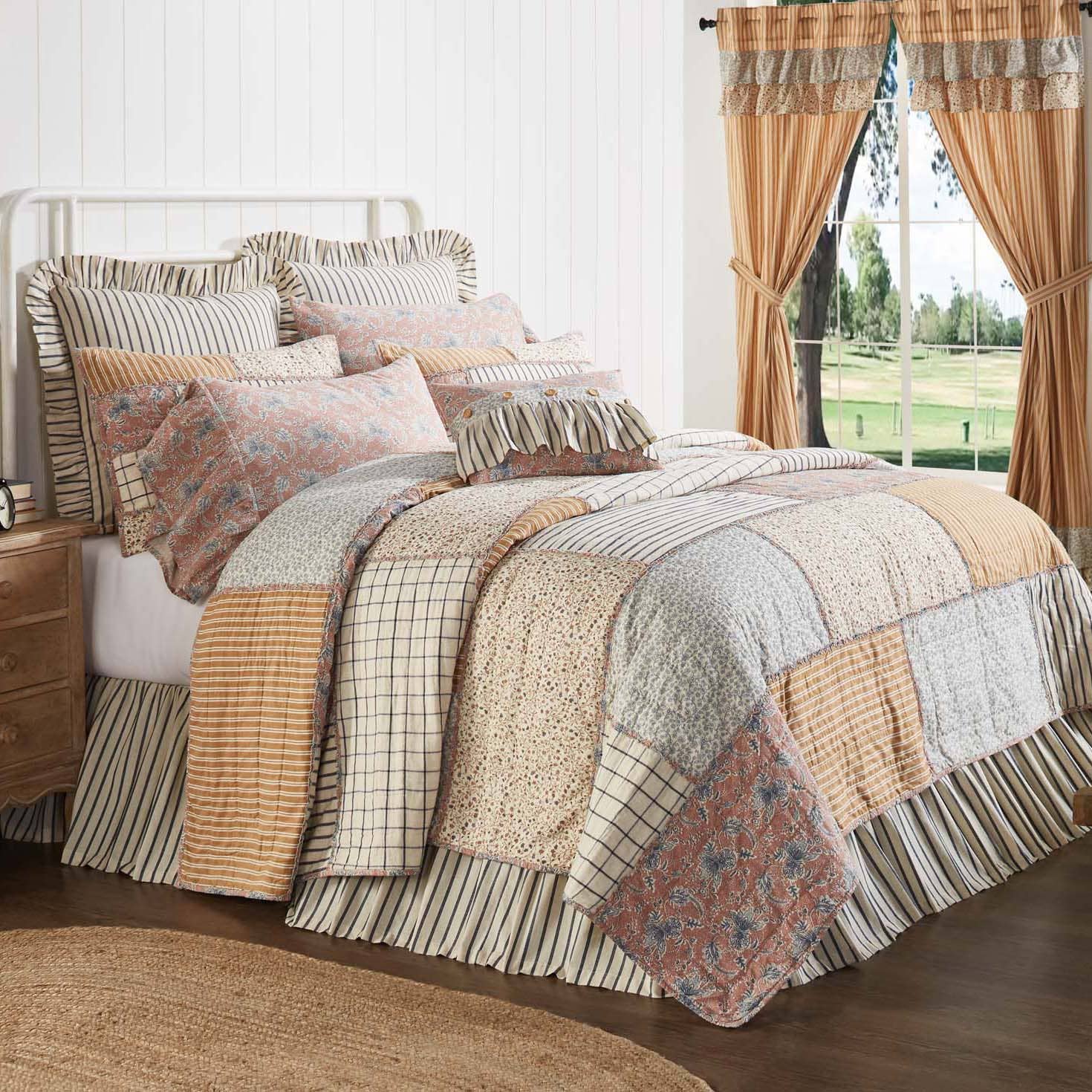 VHC Brands - Wholesale Quilt - Kaila Twin Quilt 68Wx86L1