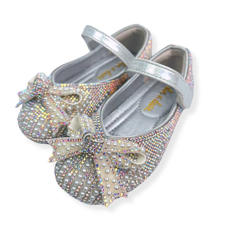 Doe a Dear - Wholesale Flats/Loafers - Kids - S9991 Pearl & Rhinestone Flat Shoes (3 Colors)7
