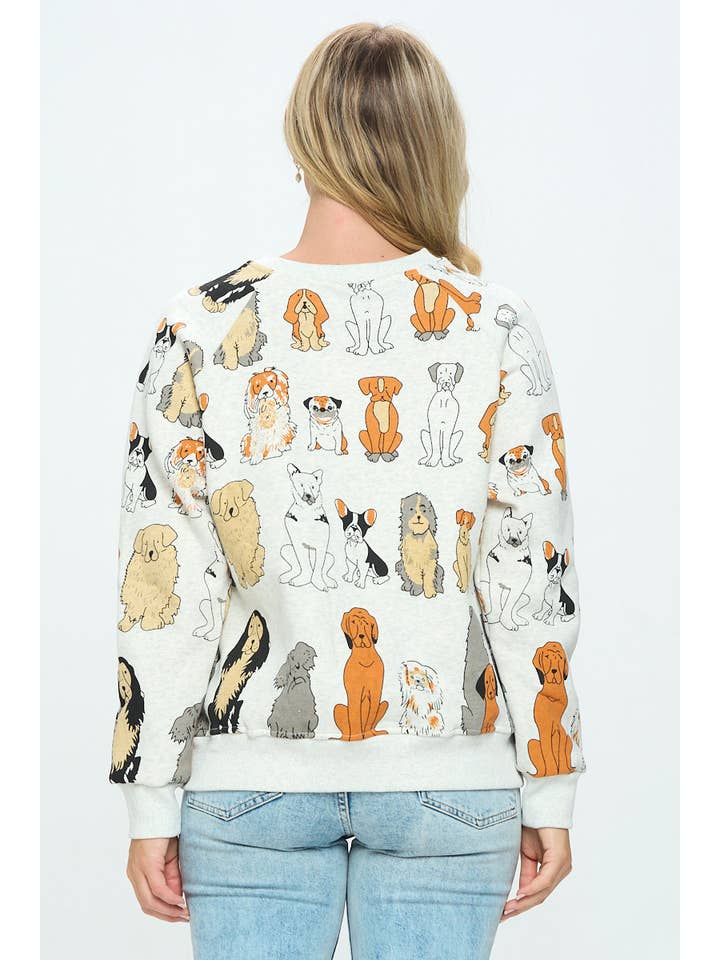 SM WARDROBE – wholesale Sweatshirt – Women's – COLORFUL DOGS PRINT SWEATSHIRT4