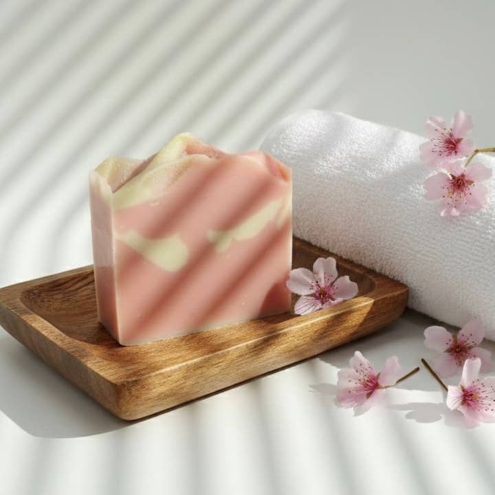 SARATOGA SOAP COMPANY - Wholesale Bar Soap - Pink Berry Mimosa Handmade Soap Bar VEGAN COLD PROCESS2