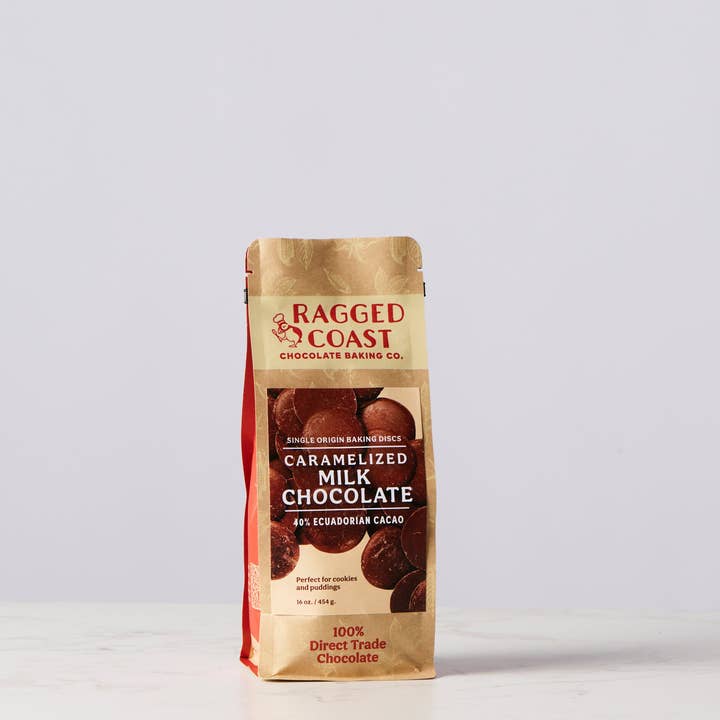 Ragged Coast Chocolates - Wholesale Chocolate Bar - Direct Trade Ecuadorian 40% Caramelized Milk Chocolate - 16 ounces